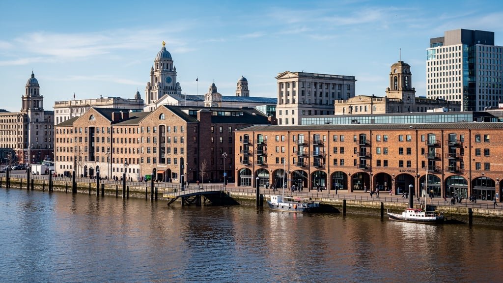 Liverpool waterfront and Merseyside cityscape