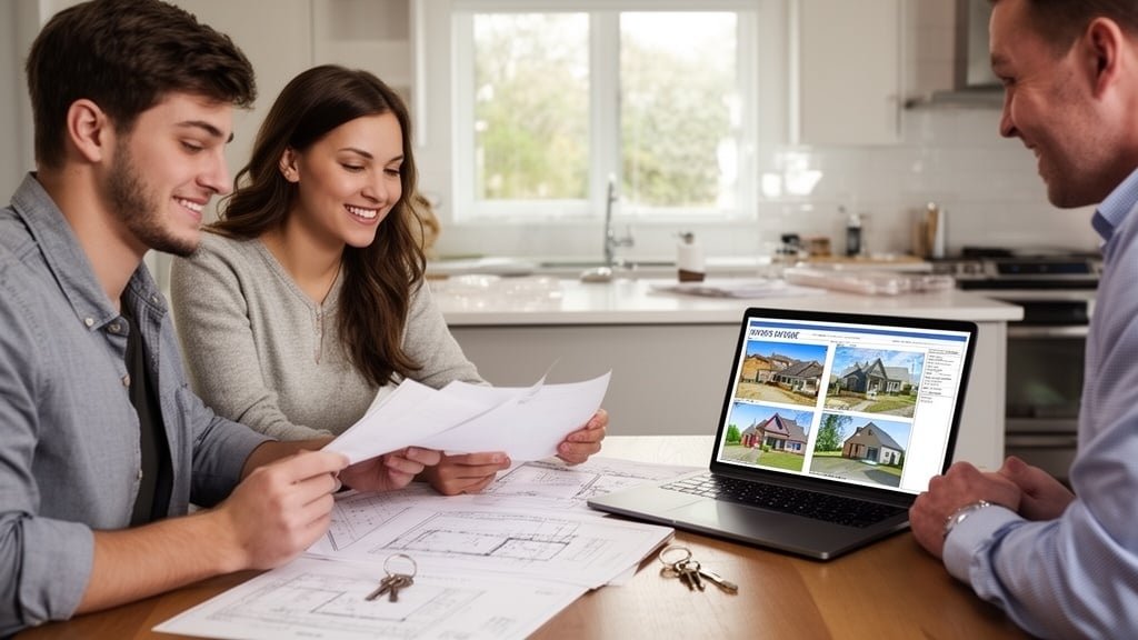 Homebuyer receiving roof survey